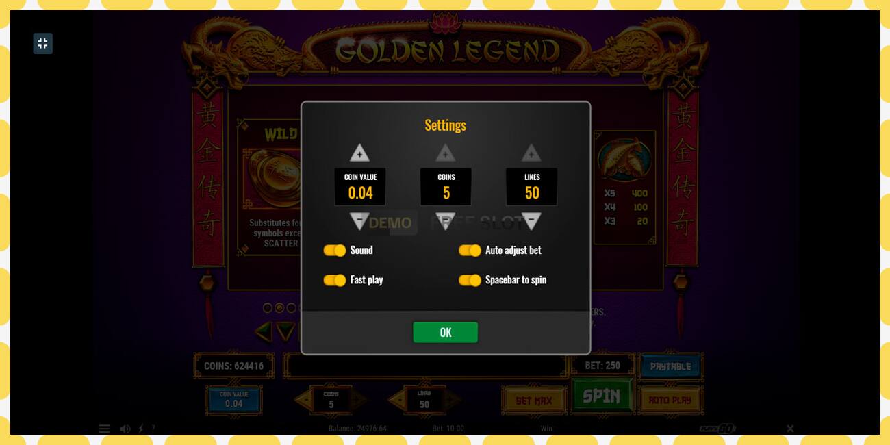 Demo slot Golden Legend free and without registration, picture - 1