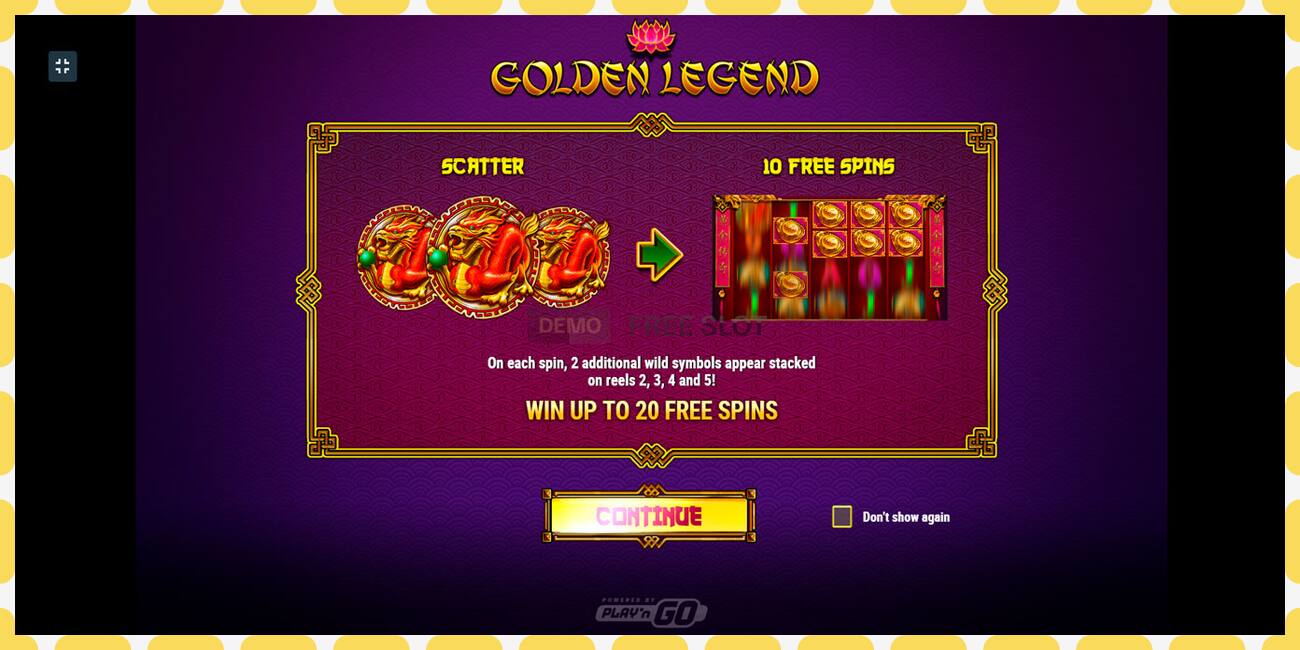 Demo slot Golden Legend free and without registration, picture - 1