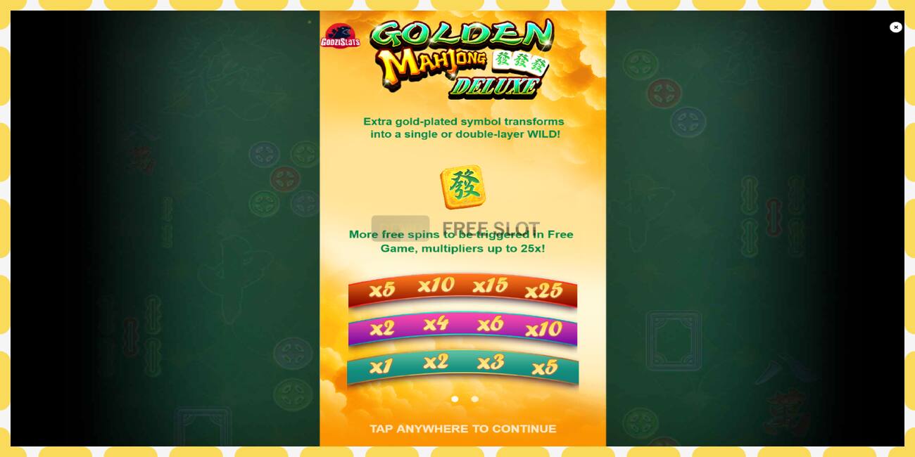 Demo slot Golden Mahjong Deluxe free and without registration, picture - 1