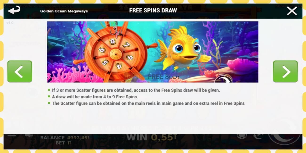 Demo slot Golden Ocean Megaways free and without registration, picture - 1