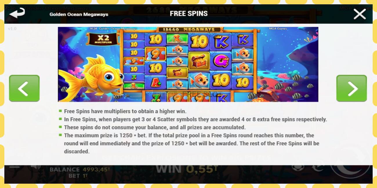 Demo slot Golden Ocean Megaways free and without registration, picture - 1