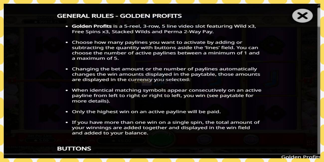 Demo slot Golden Profits free and without registration, picture - 1