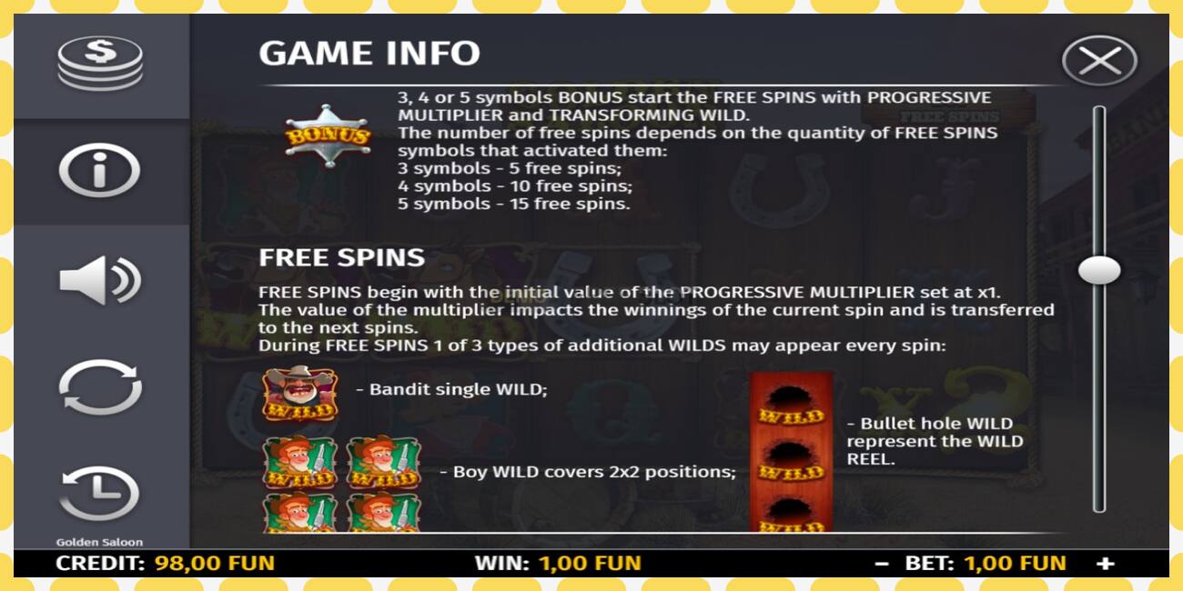 Demo slot Golden Saloon free and without registration, picture - 1