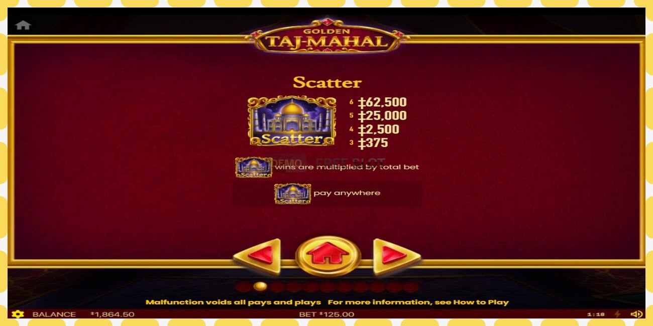 Demo slot Golden Taj Mahal free and without registration, picture - 1