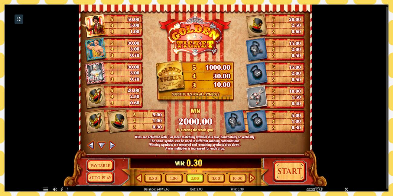 Demo slot Golden Ticket free and without registration, picture - 1