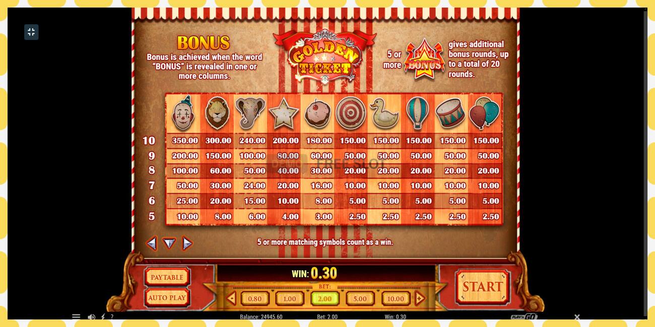 Demo slot Golden Ticket free and without registration, picture - 1