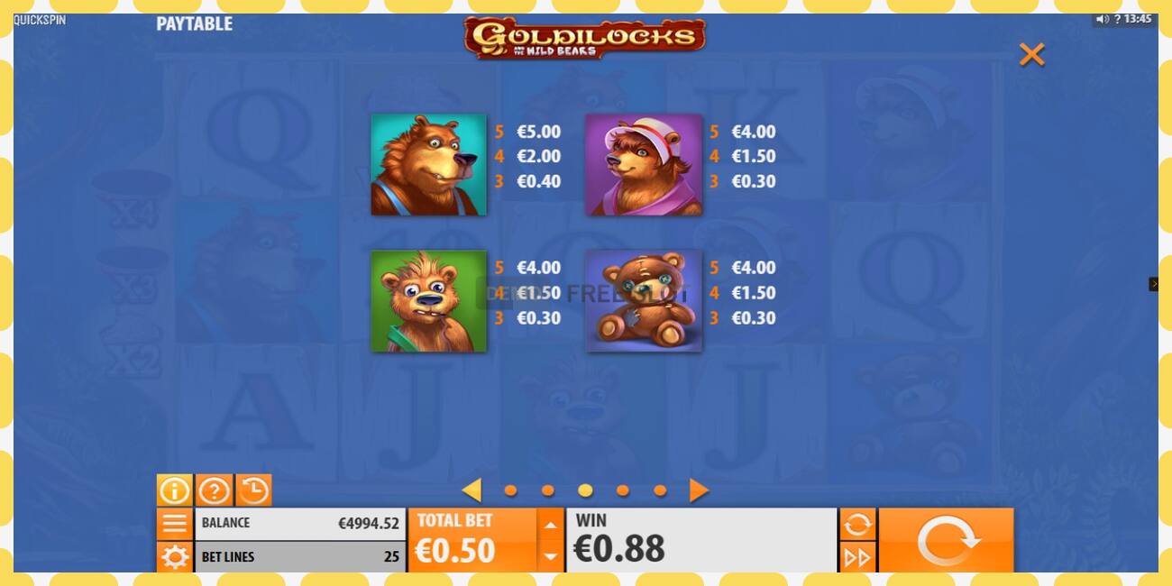 Demo slot Goldilocks and the Wild Bears free and without registration, picture - 1