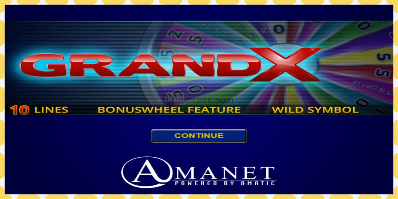 Demo slot GrandX free and without registration, picture - 1