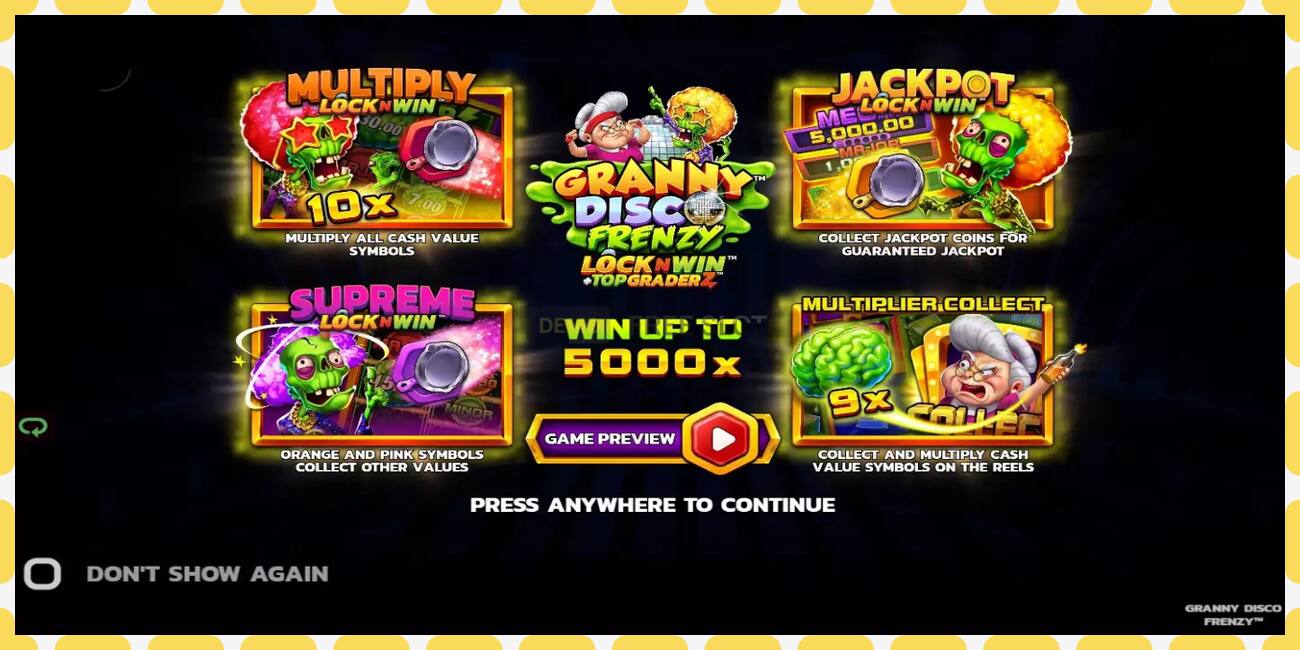 Demo slots Granny Disco Frenzy bezmaksas un bez reģistrācijas, attēlu - 1