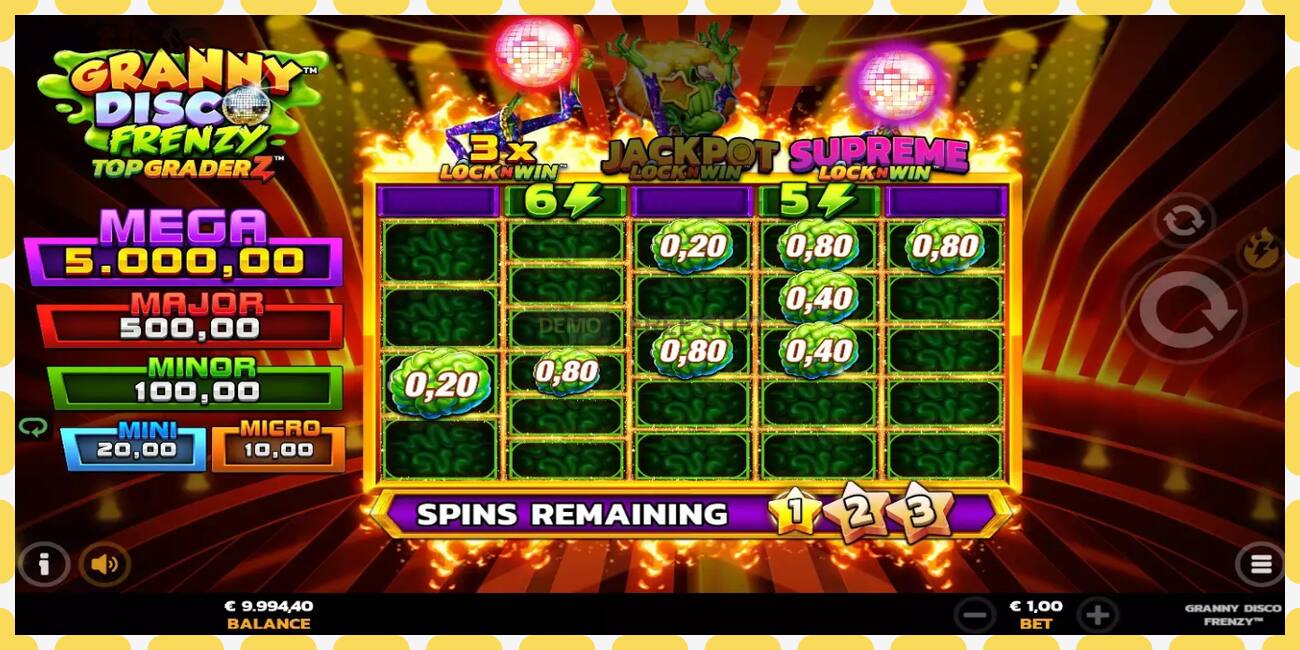 Demo slots Granny Disco Frenzy bezmaksas un bez reģistrācijas, attēlu - 1