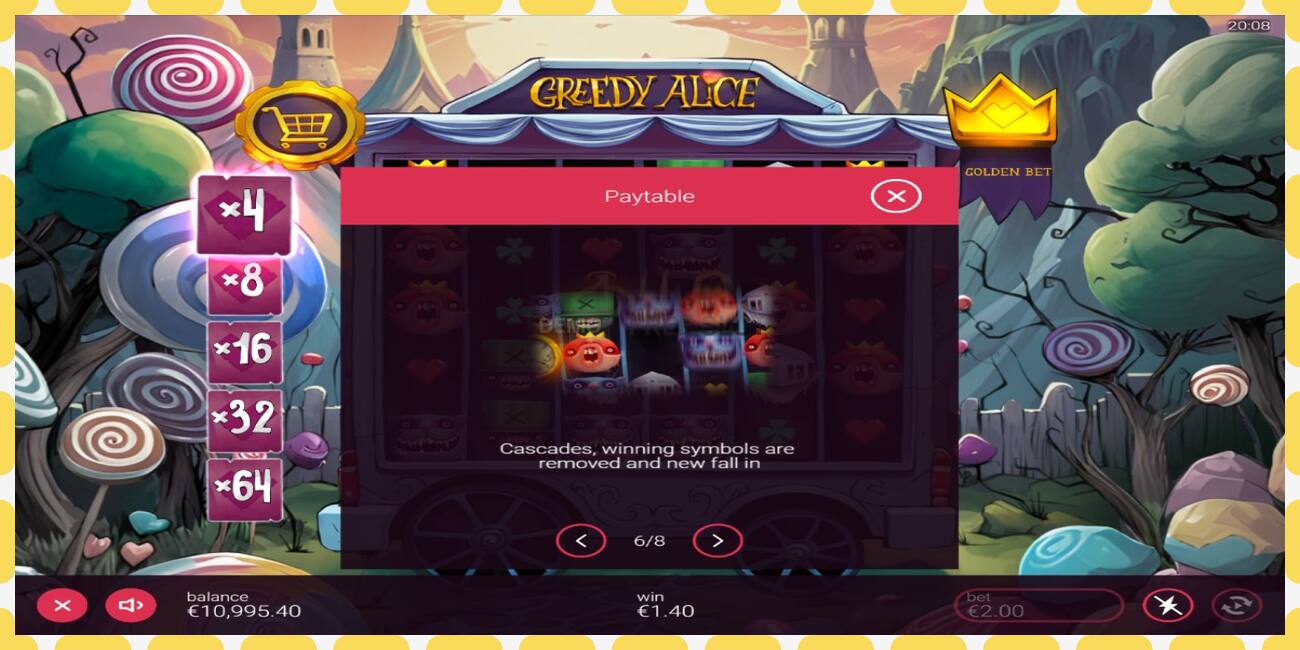 Demo slot Greedy Alice free and without registration, picture - 1