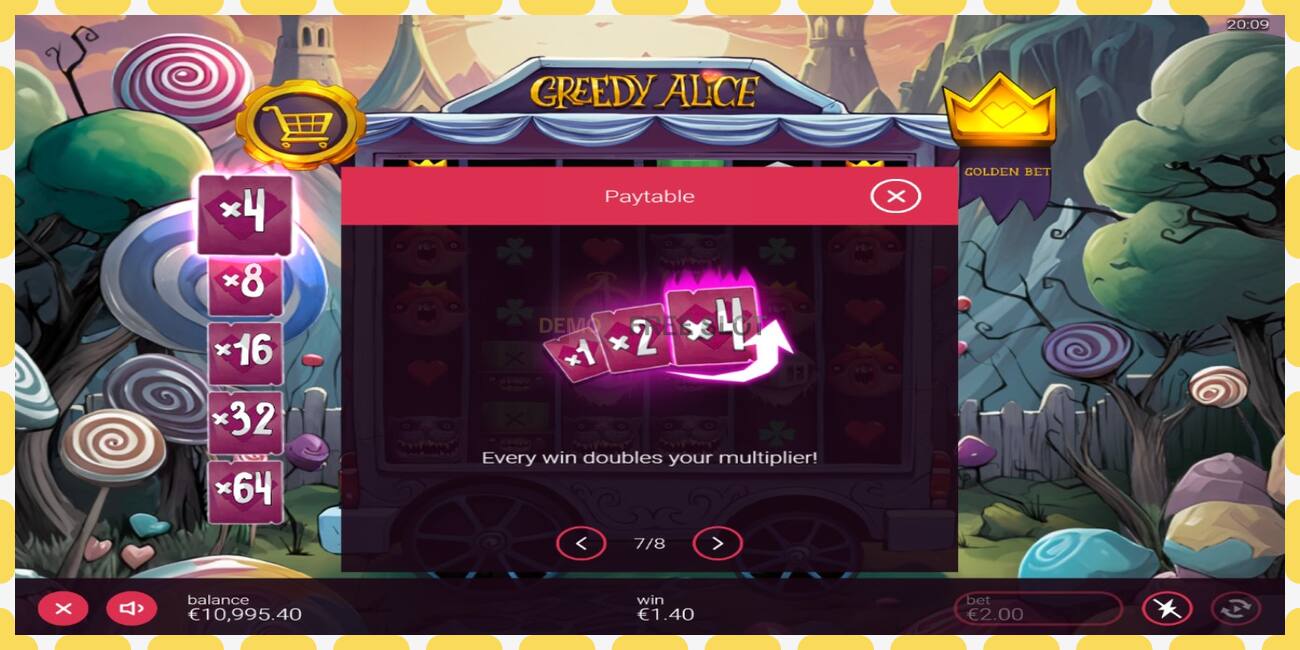 Demo slot Greedy Alice free and without registration, picture - 1