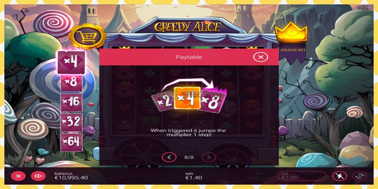 Demo slot Greedy Alice free and without registration, picture - 1