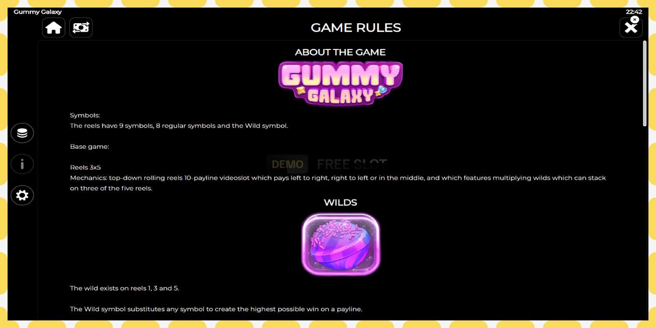 Emplacement de démonstration Gummy Galaxy gratuit et sans inscription, image - 1