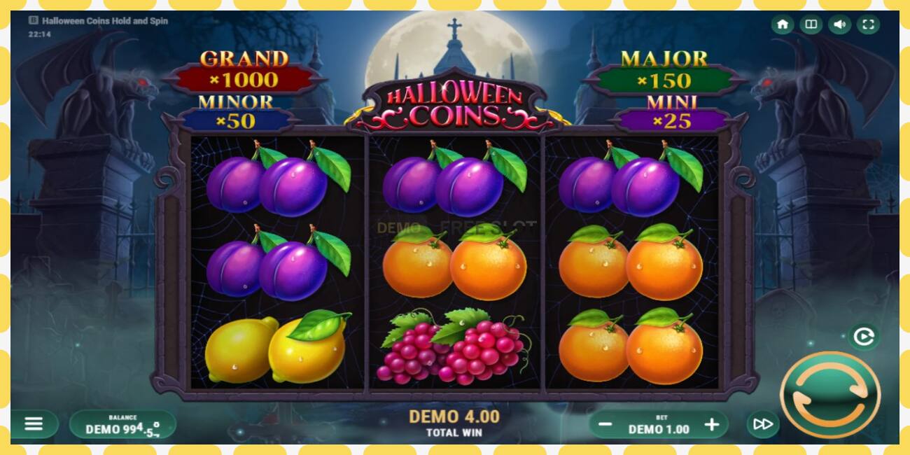 Gniazdo demonstracyjne Halloween Coins Hold and Spin bezpłatnie i bez rejestracji, zdjęcie - 1