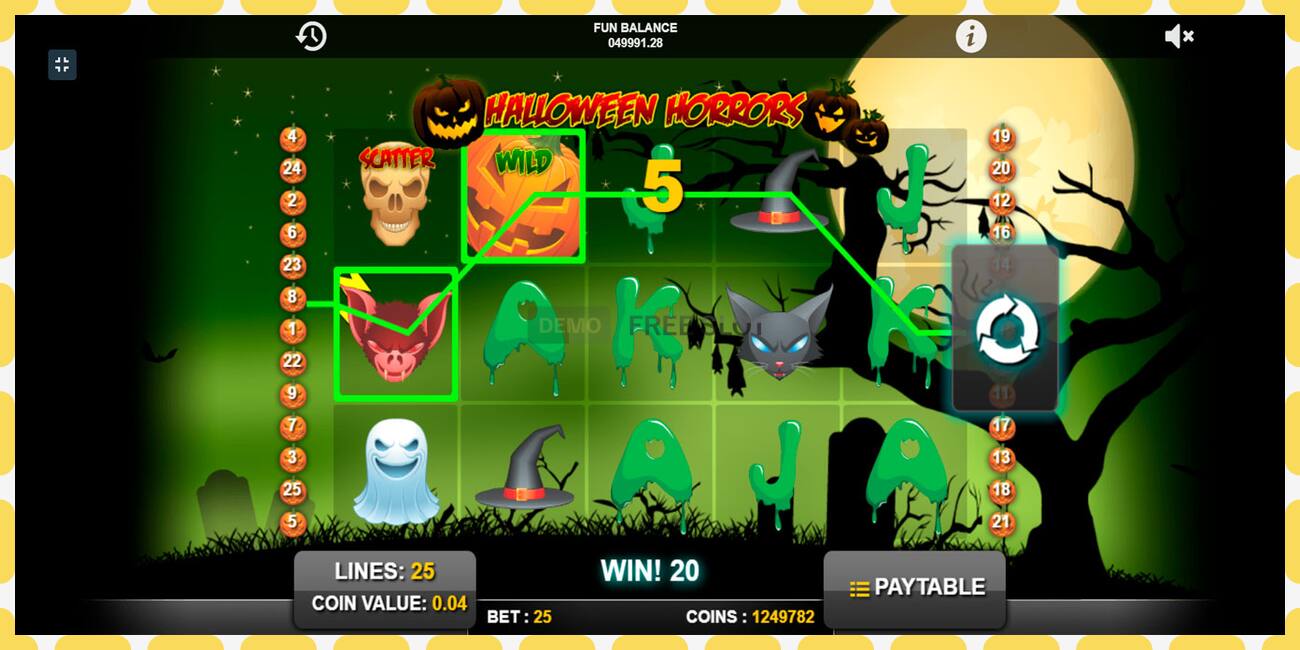 Ranura de demostració Halloween Horrors gratuït i sense registre, imatge - 1