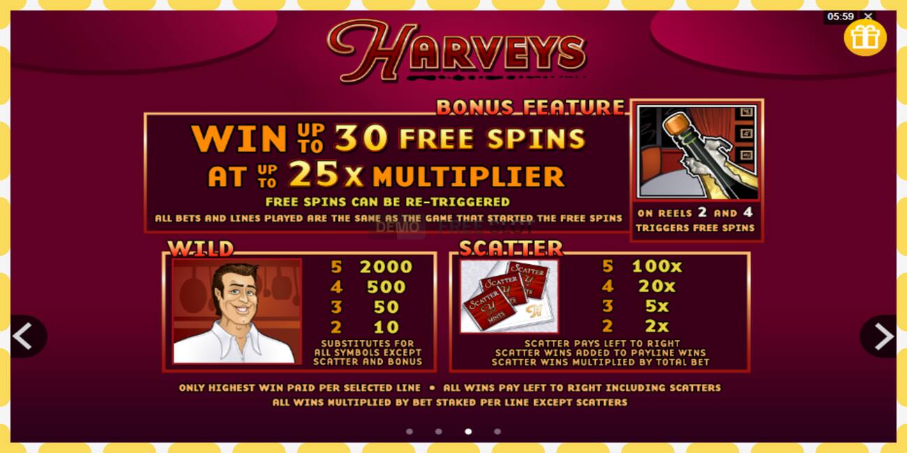 Demo slot Harveys free and without registration, picture - 1