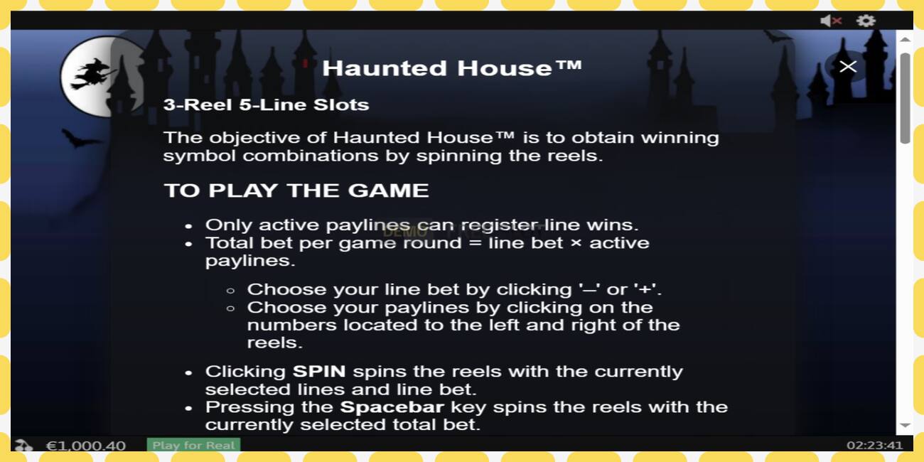 Demo slot Haunted House free and without registration, picture - 1