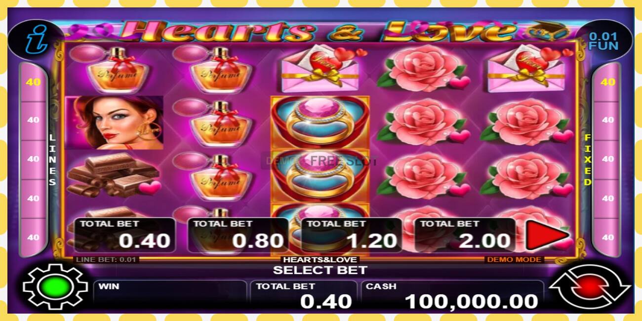 Slot demo Hearts & Love gratis dan tanpa registrasi, gambar - 1