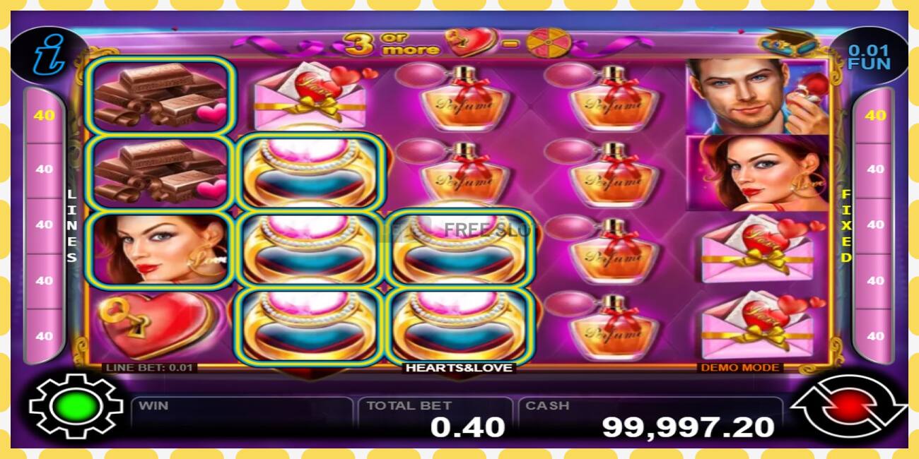 Slot demo Hearts & Love gratis dan tanpa registrasi, gambar - 1