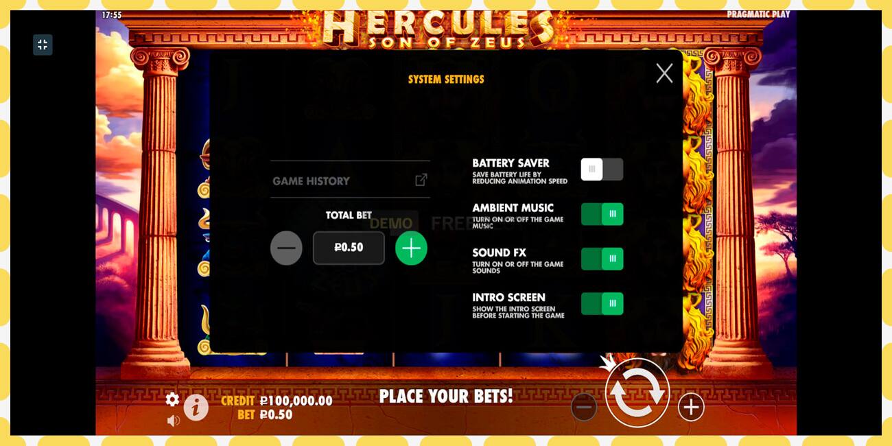 Demo slot Hercules Son of Zeus free and without registration, picture - 1