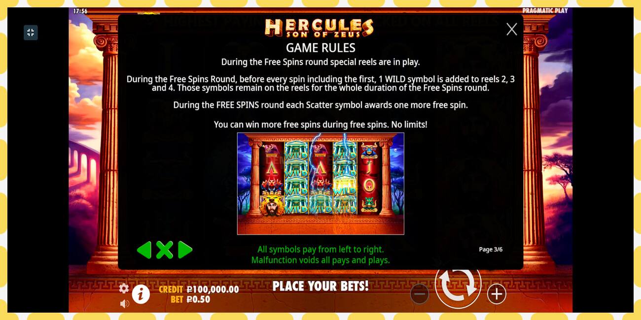 Demo slot Hercules Son of Zeus free and without registration, picture - 1