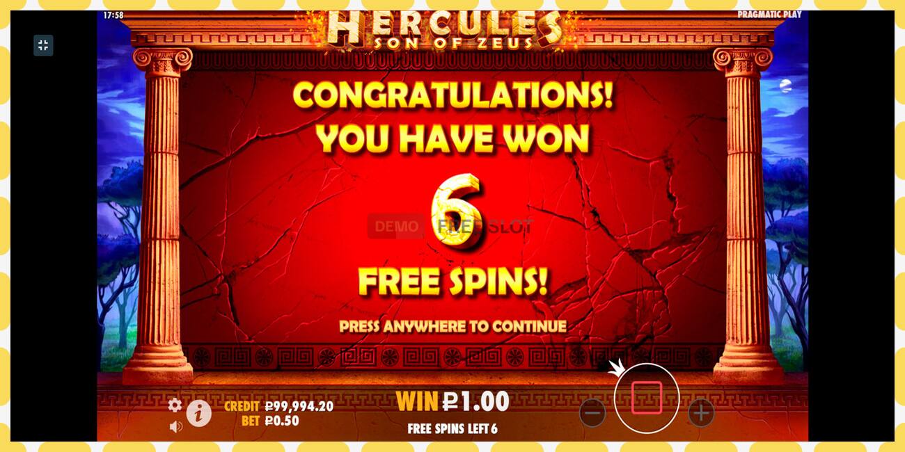 Demo slot Hercules Son of Zeus free and without registration, picture - 1