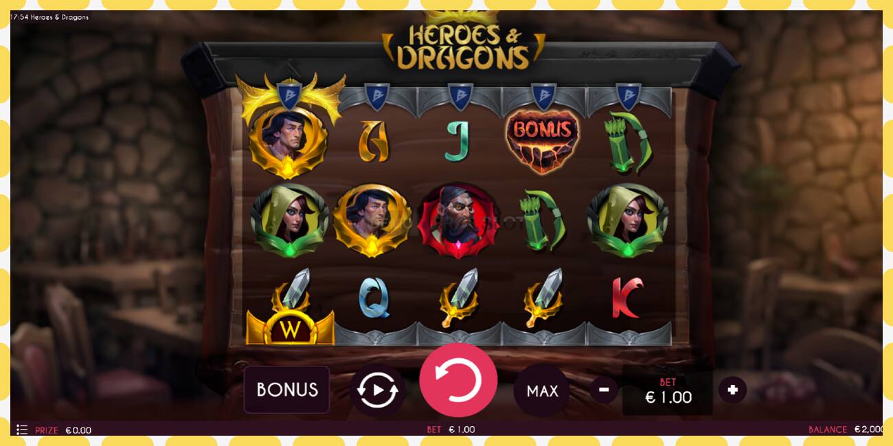 Demo slots Heroes & Dragons bezmaksas un bez reģistrācijas, attēlu - 1