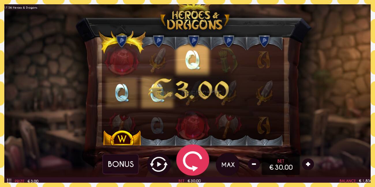 Demo slots Heroes & Dragons bezmaksas un bez reģistrācijas, attēlu - 1