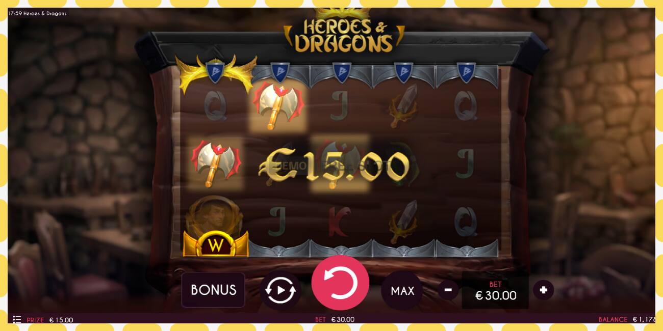 Demo slots Heroes & Dragons bezmaksas un bez reģistrācijas, attēlu - 1