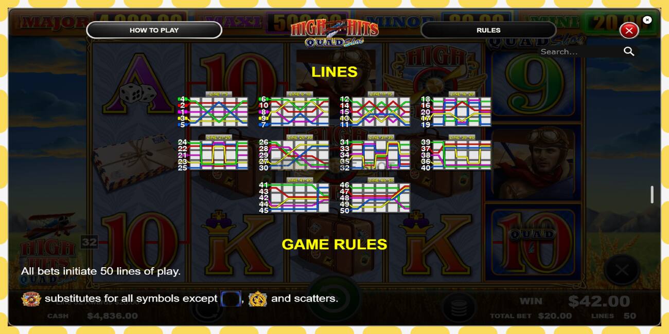 Demo-slot High Hits Quad Shot gratis en zonder registratie, afbeelding - 1