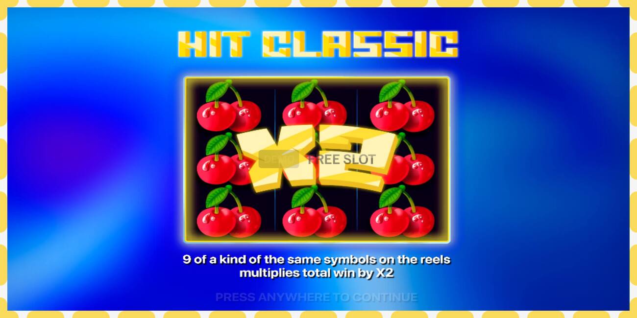 Demo slot Hit Classic free and without registration, picture - 1