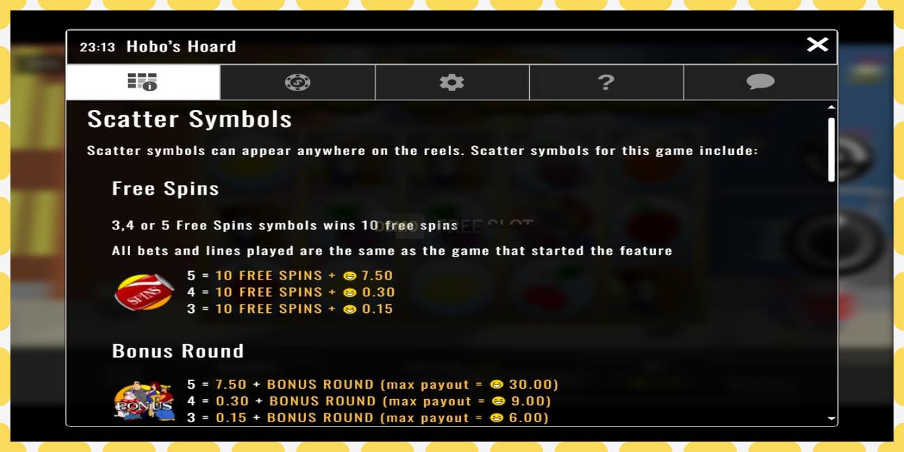 Demo slot Hobo’s Hoard free and without registration, picture - 1