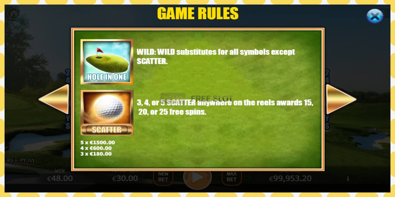 Demo-slot Hole In One gratis en zonder registratie, afbeelding - 1