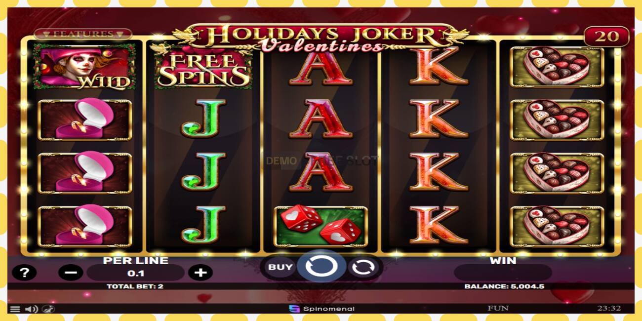 Demo slot Holidays Joker - Valentines besplatno i bez registracije, slika - 1