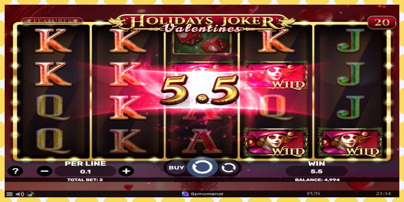 Demo slot Holidays Joker - Valentines නොමිලේ සහ ලියාපදිංචියකින් තොරව, පින්තූරය - 1