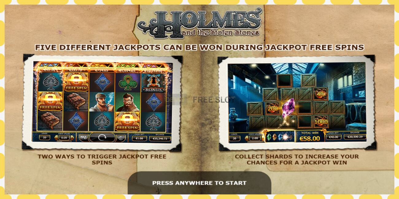 Demo slot Holmes and the Stolen Stones free and without registration, picture - 1