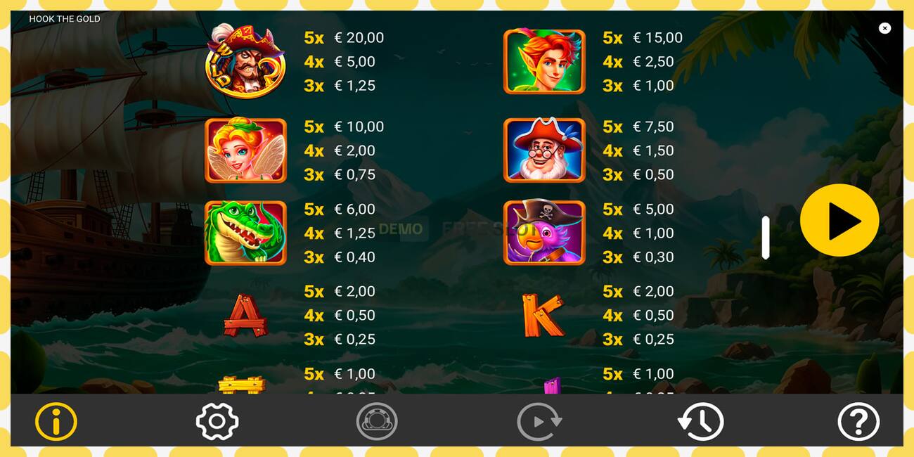 Demo slot Hook The Gold free and without registration, picture - 1