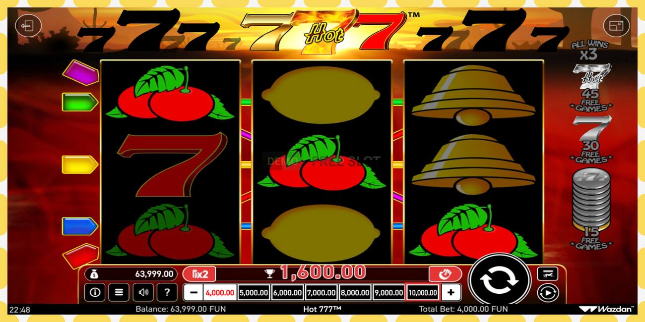 Demo slot Hot 777 free and without registration, picture - 1