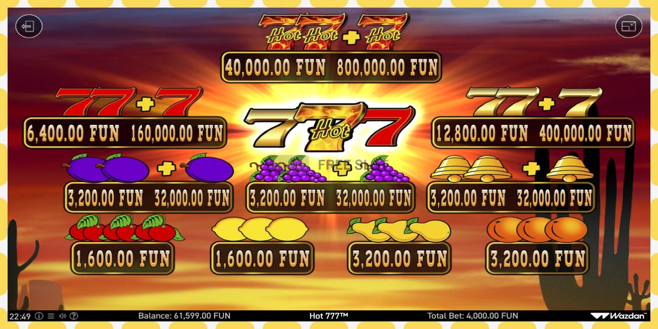 Demo slot Hot 777 free and without registration, picture - 1