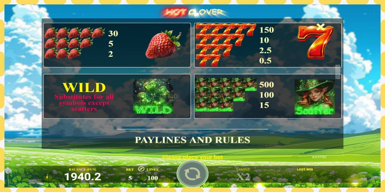 Demo slot Hot Clover free and without registration, picture - 1