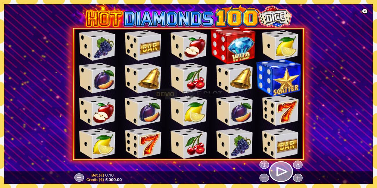 演示老虎机 Hot Diamonds 100 Dice 免费且无需注册, 图片 - 1