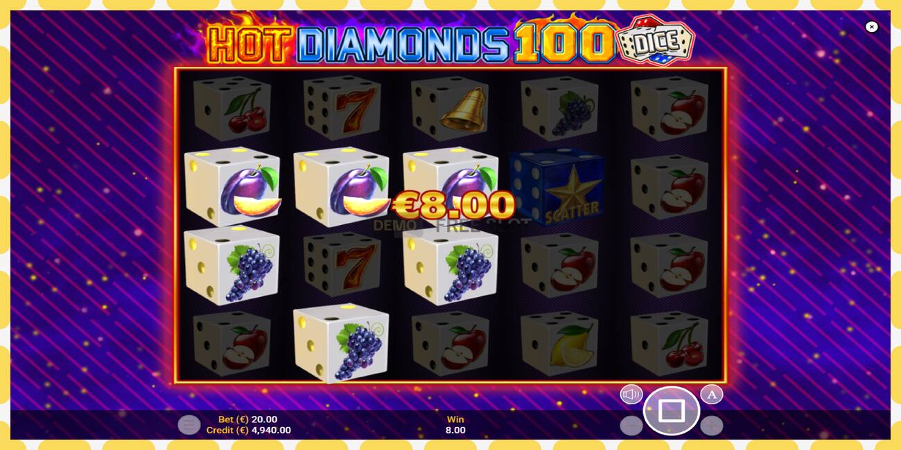 演示老虎机 Hot Diamonds 100 Dice 免费且无需注册, 图片 - 1