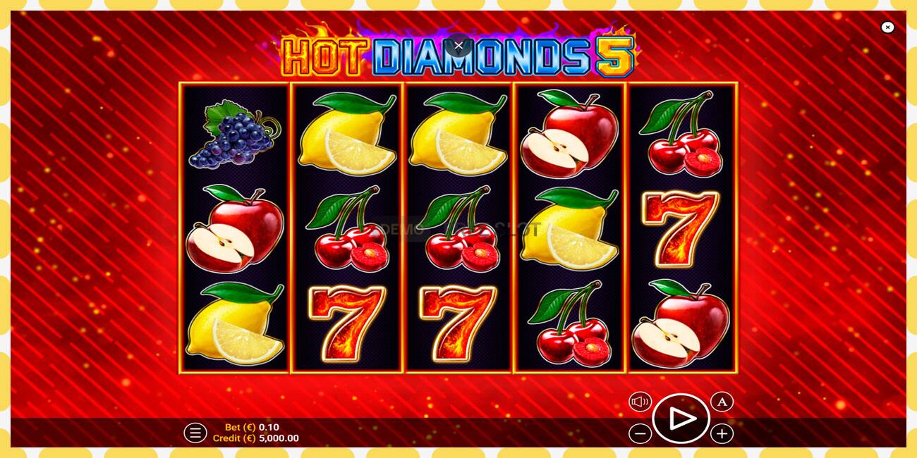 Demo yuvası Hot Diamonds 5 ücretsiz ve kayıt olmadan, resim - 1