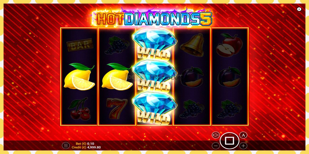 Demo yuvası Hot Diamonds 5 ücretsiz ve kayıt olmadan, resim - 1