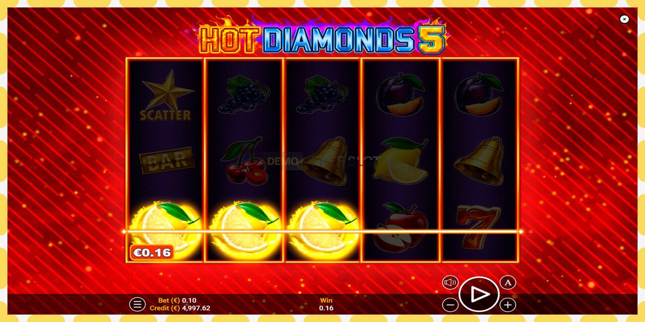 Demo yuvası Hot Diamonds 5 ücretsiz ve kayıt olmadan, resim - 1