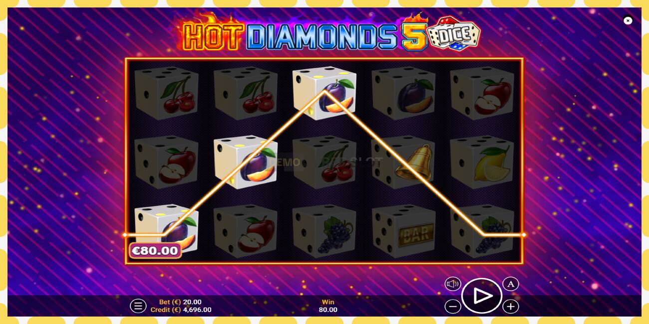 Yanayopangwa demo Hot Diamonds 5 Dice bure na bila usajili, picha - 1