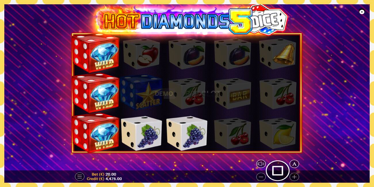 Yanayopangwa demo Hot Diamonds 5 Dice bure na bila usajili, picha - 1