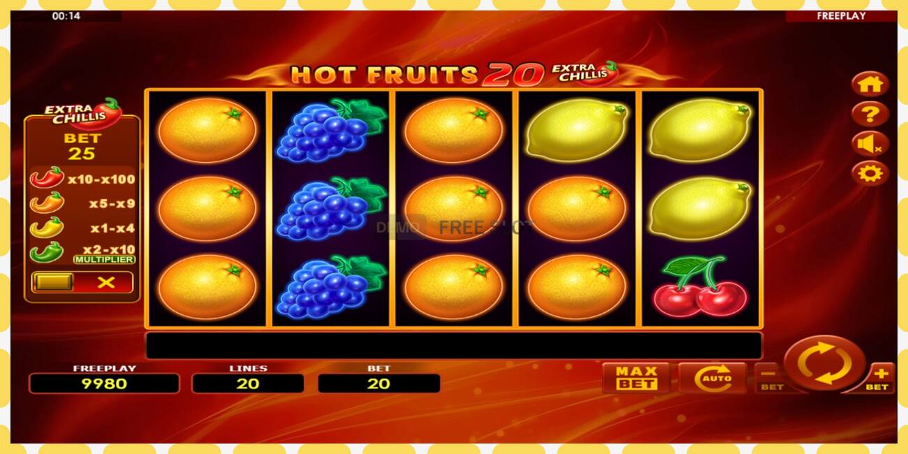 Demo slot Hot Fruits 20 Extra Chillis free and without registration, picture - 1