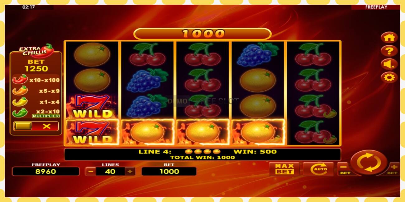 Demo slot Hot Fruits 40 Extra Chillis free and without registration, picture - 1